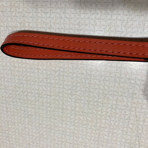 EUC Patricia Nash Apricot Orange Leather Wristlet - Picture 6 of 10